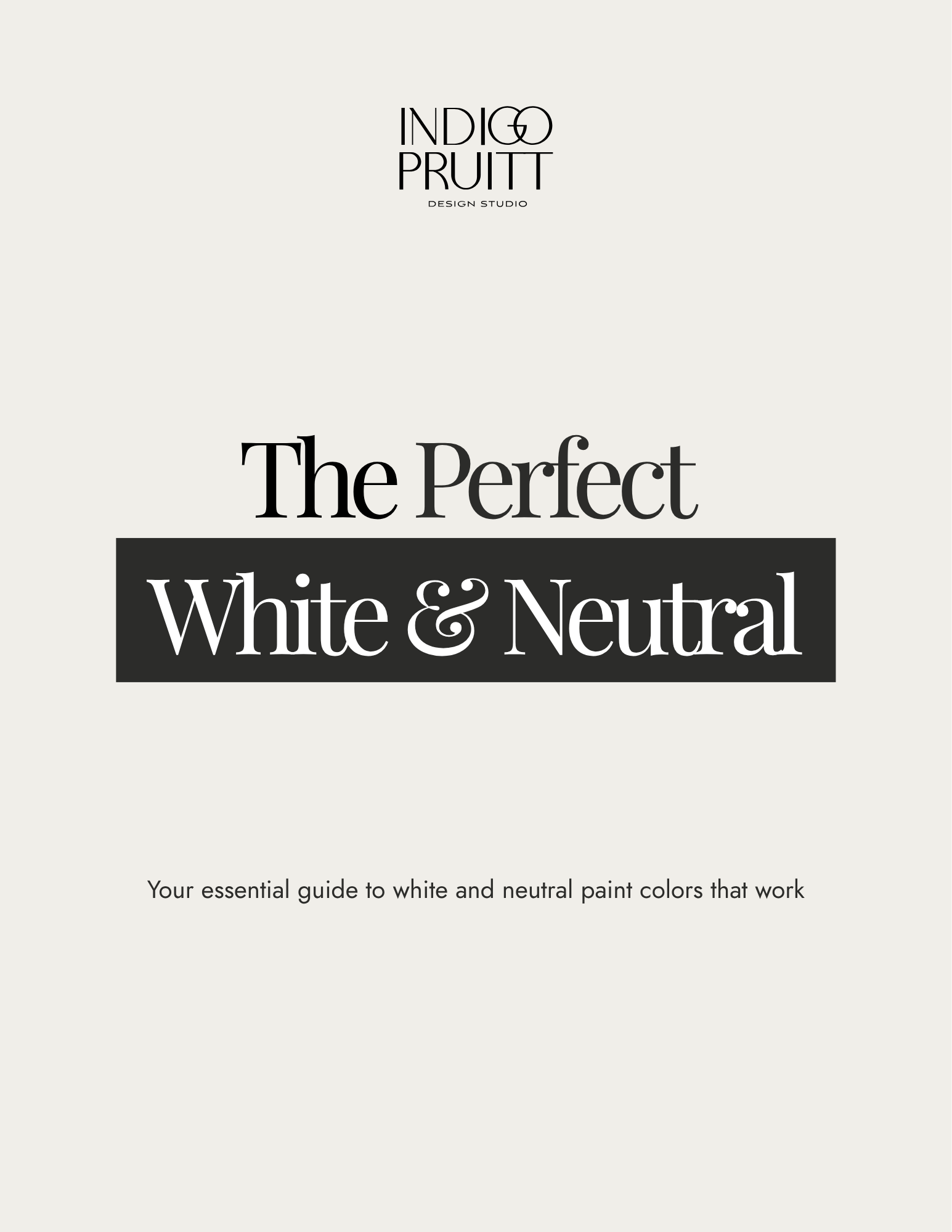 The Perfect White & Neutral — Digital Paint Guide